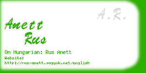 anett rus business card